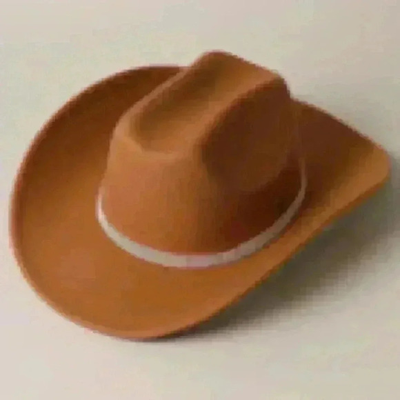 New Brown Cowboy Hat Felt w/Rhinestone Embellishments